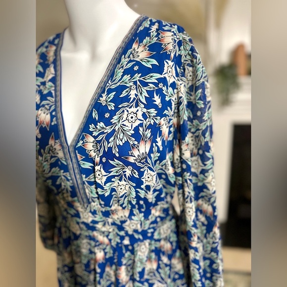 Max Studio Blue Floral Mini Dress - Picture 8 of 9